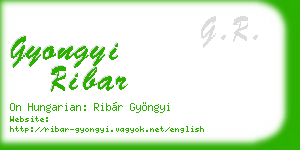gyongyi ribar business card