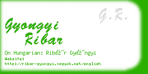 gyongyi ribar business card